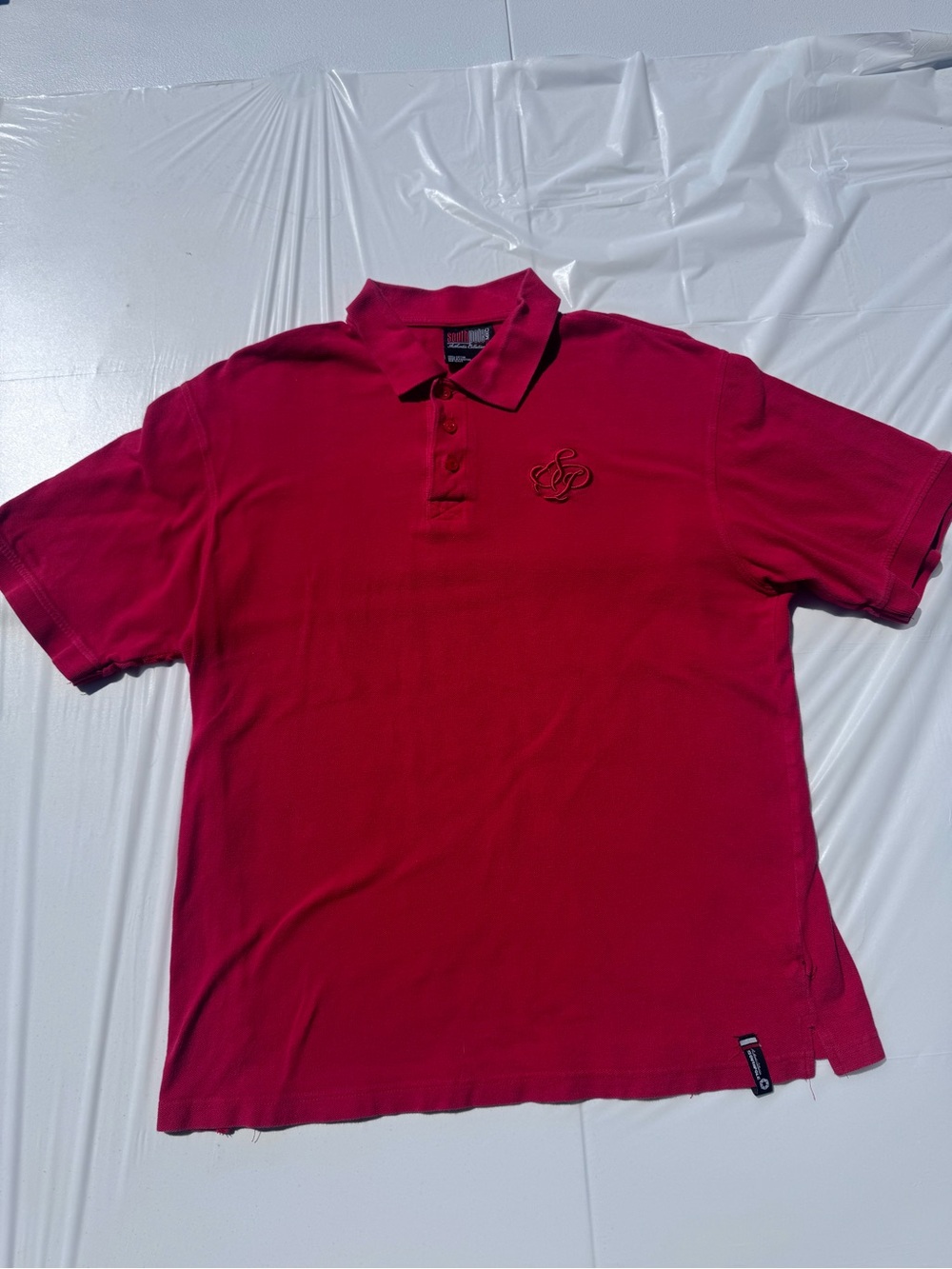 South Pole Men's Bright Red Polo Shirt with Embroidered Logo